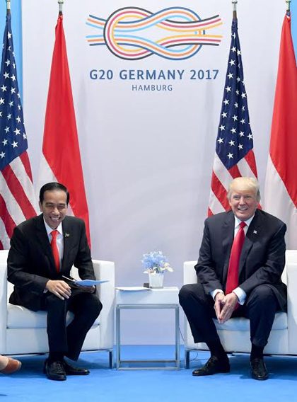 Ini Isi Pertemuan Empat Mata Jokowi dan Donald Trump