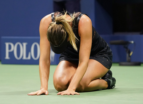 Ouuh..Maria Sharapova Lewati Babak Pertama US Open dengan Tangisan