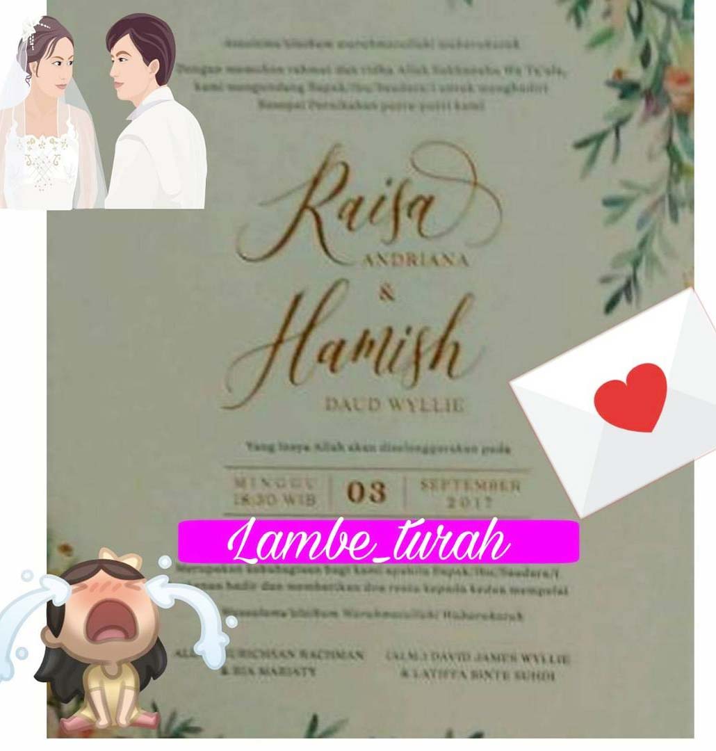 Undangan Pernikahan Raisa &amp; Hamish Bikin Netizen Tambah Galau