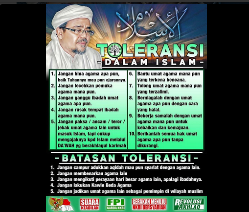 Lihat Nih, Meme Habib Rizieq soal Ajakan Bertoleransi