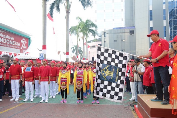 Ini Pesan Menteri Yasonna kepada Peserta Lomba Gerak Jalan Kemenkumham