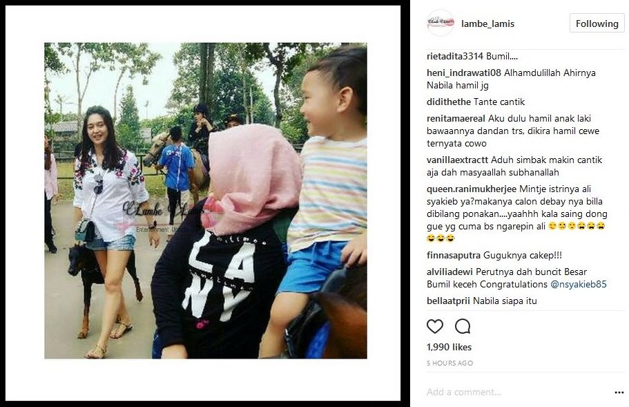 Nabila Syakieb Makin Cantik Saja, Lagi Hamil Ya?