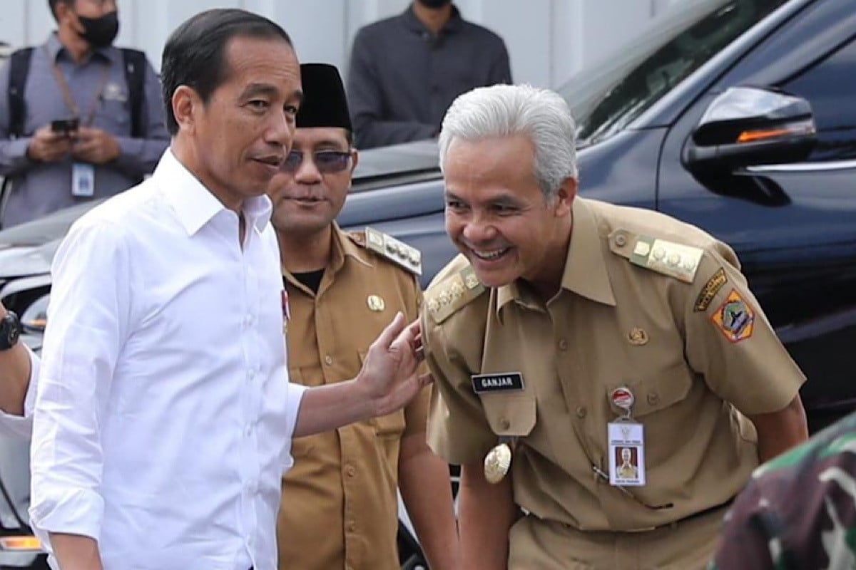 Presiden Jokowi bersama Gubernur Jateng yang juga Capres dari PDIP Ganjar Pranowo. Dok: Tim media Ganjar Pranowo.