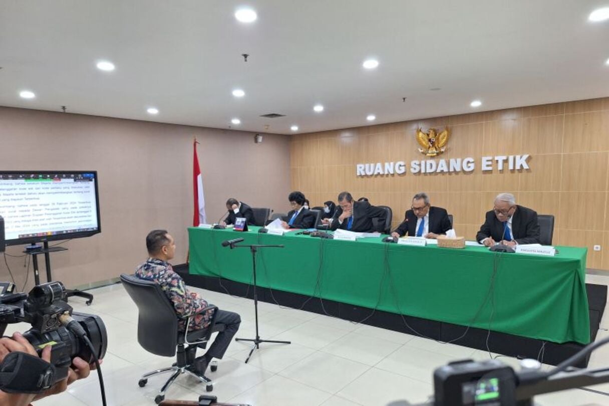 Suasana Sidang Kode Etik Wakil Ketua KPK Nurul Ghufron yang digelar di Gedung Pusat Edukasi Antikorupsi KPK, Jakarta Selatan, Jumat (6/9/2023). ANTARA/Fianda Sjofjan Rassat