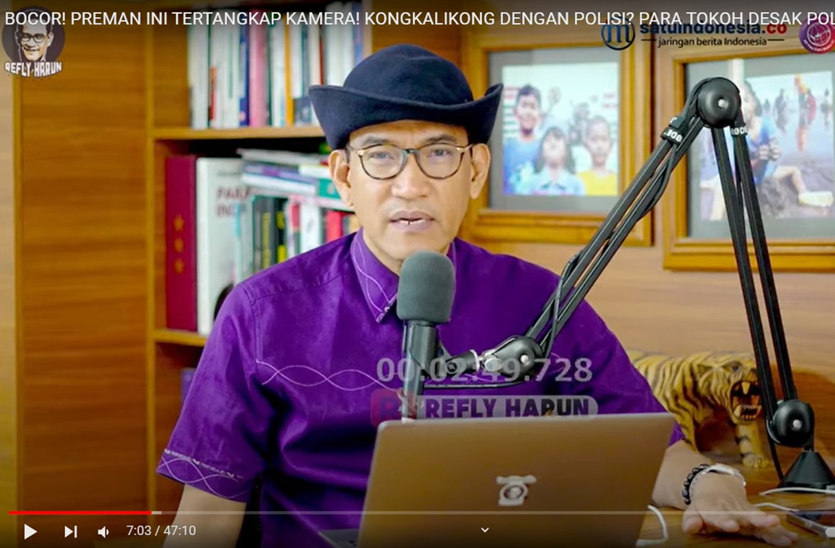 Pakar hukum tata negara Refly Harun. Tangkapan layar YouTube