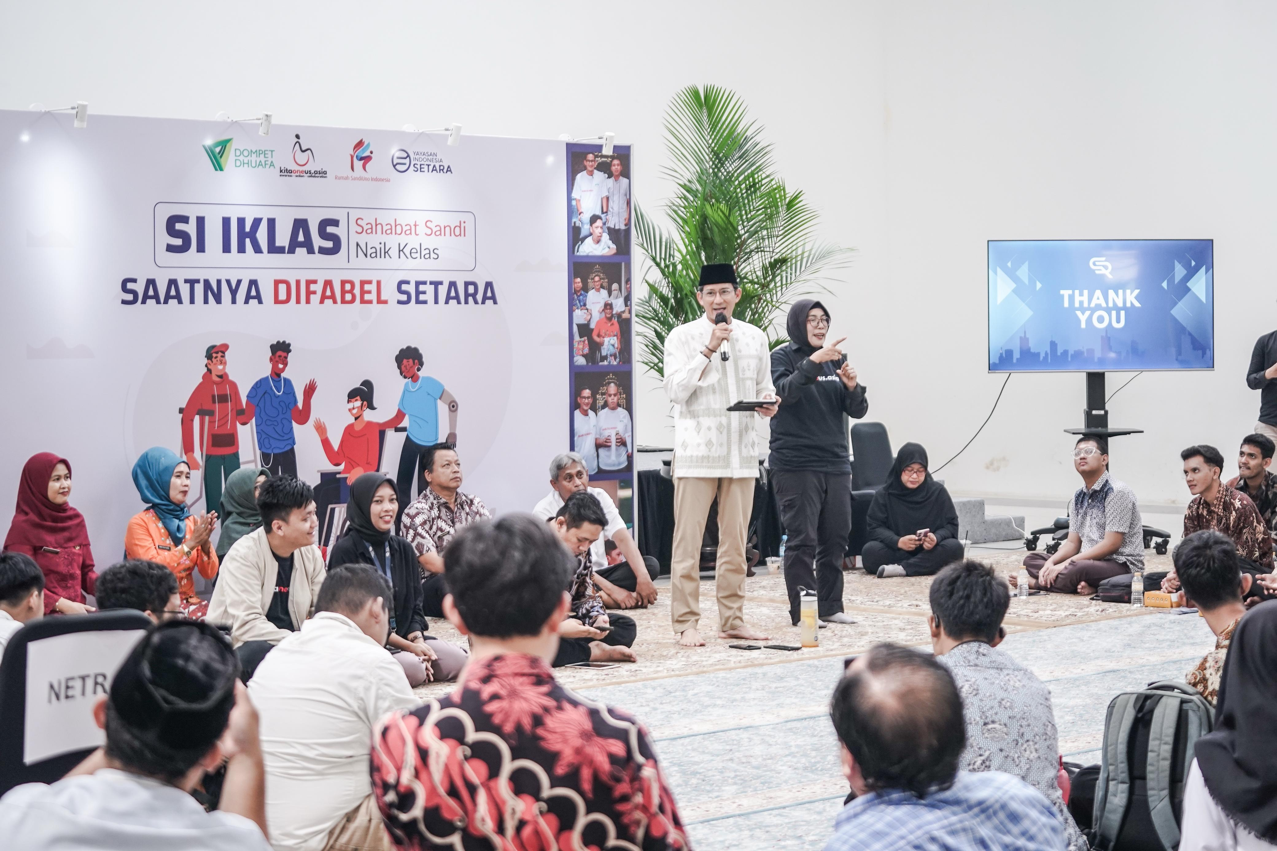 Beri Pelatihan Digital Marketing, Sandiaga Uno Ingin Difabel Lebih Berdaya - JPNN.com