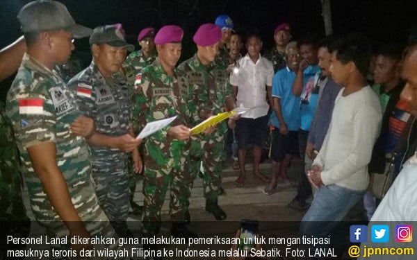 TNI Sweeping Penumpang Kapal Perketat Perairan Nunukan 