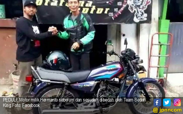 Sungguh Mulia Komunitas  RX  King  Bedah Motor  Driver Go Jek 