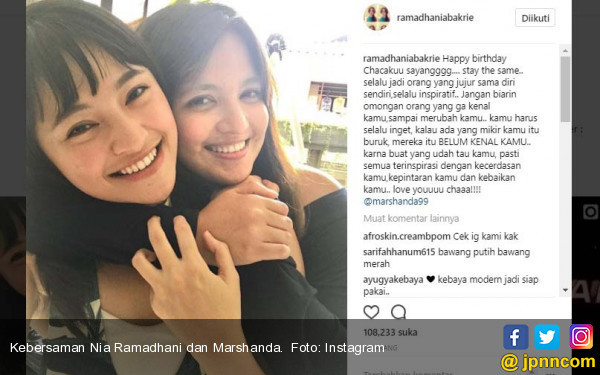 Marshanda Ulang Tahun, Nia Ramadhani Beri Nasehat Ini 