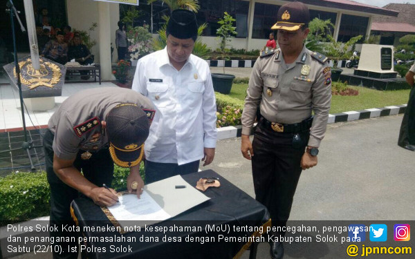 mou pdf desa pengawasan dana MoU Pengawasan JPNN.com Solok Polres  Dana Teken  Desa Daerah