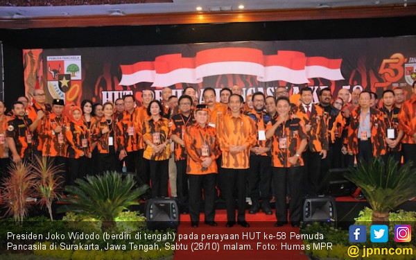 Jokowi dan Oso Hadiri HUT Pemuda Pancasila, Inilah 