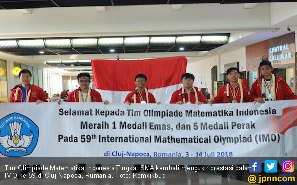 Tim Olimpiade Matematika  Indonesia Masuk Peringkat 10 