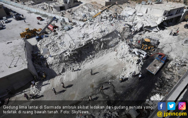 Gudang Bandar Senjata Meledak, Gedung Lima Lantai Ambrol - JPNN.COM