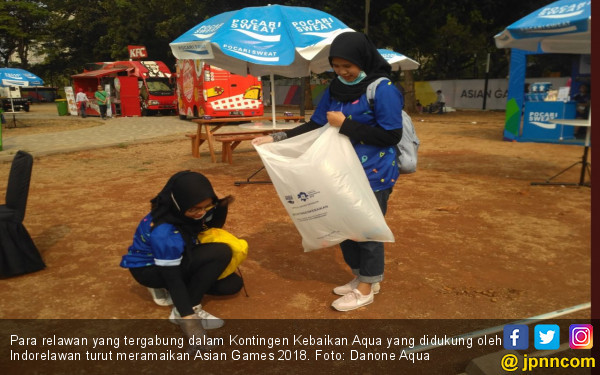 Volunter Kontingen Kebaikan Danone Aqua Ramaikan Asian Games - JPNN.COM