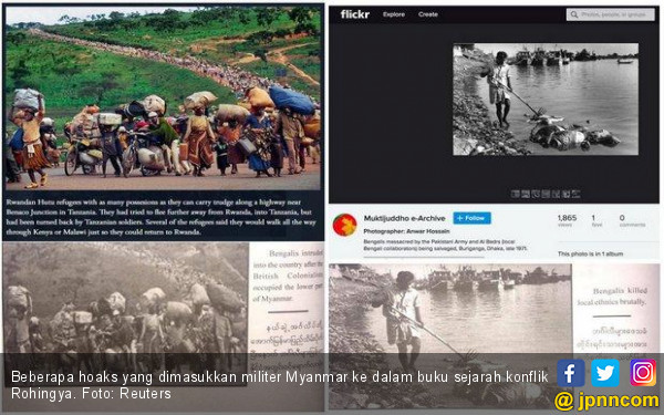 Militer Myanmar Masukkan Hoaks ke Buku Sejarah Rohingya