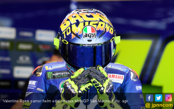 Lihat Helm Rossi Edisi Khusu MotoGP San Marino - JPNN.COM