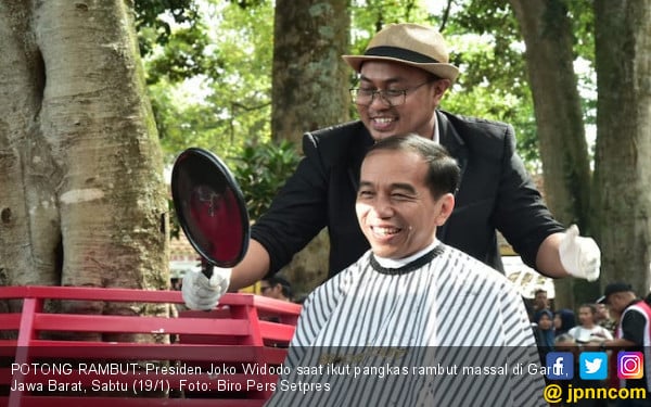 Kunjungi Garut Pak Jokowi Potong Rambut Nasional JPNN com