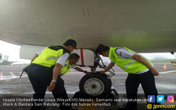 OBU Wilayah  VIII Bandara Sam Ratulangi Lakukan Ramp Check 