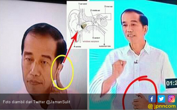 Apa Benar Jokowi Pakai Earphone Saat Debat Kedua Capres ...