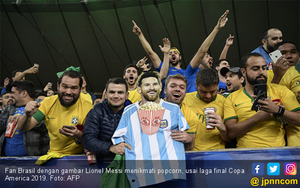 Gambar Messi Bawa Brasil Juara Copa America 2020 Tite Titip Pesan Buat 