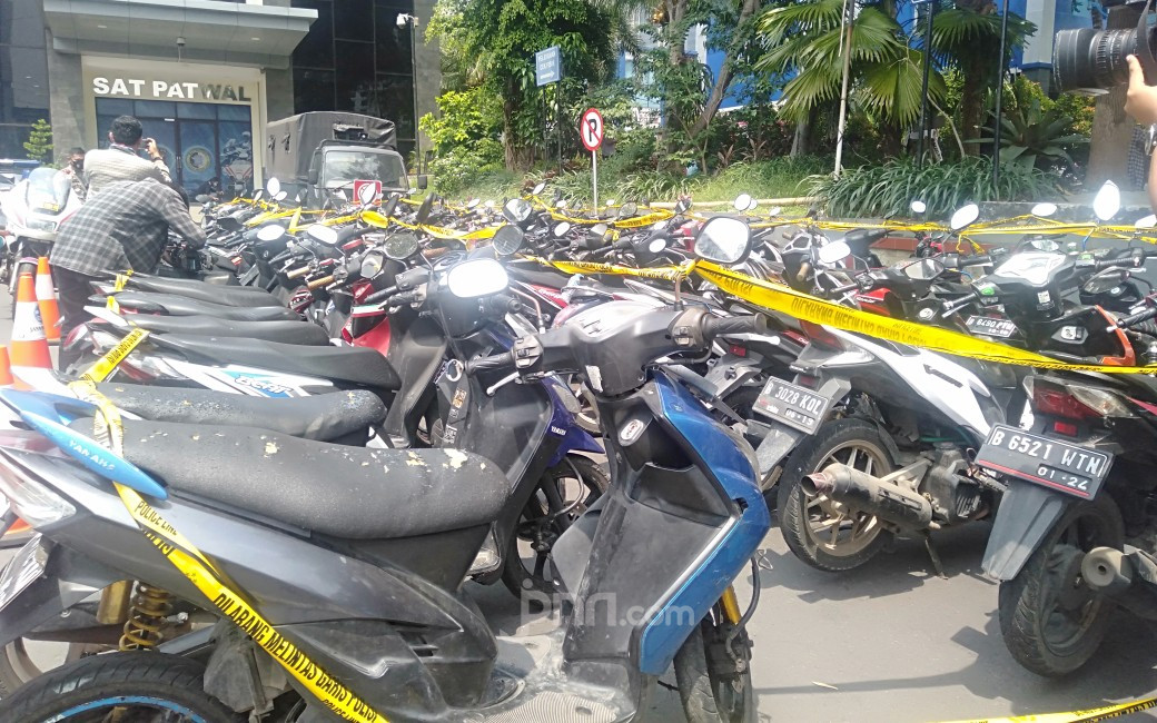 Puluhan Motor  Diamankan Polisi saat Demo di  Jakarta  