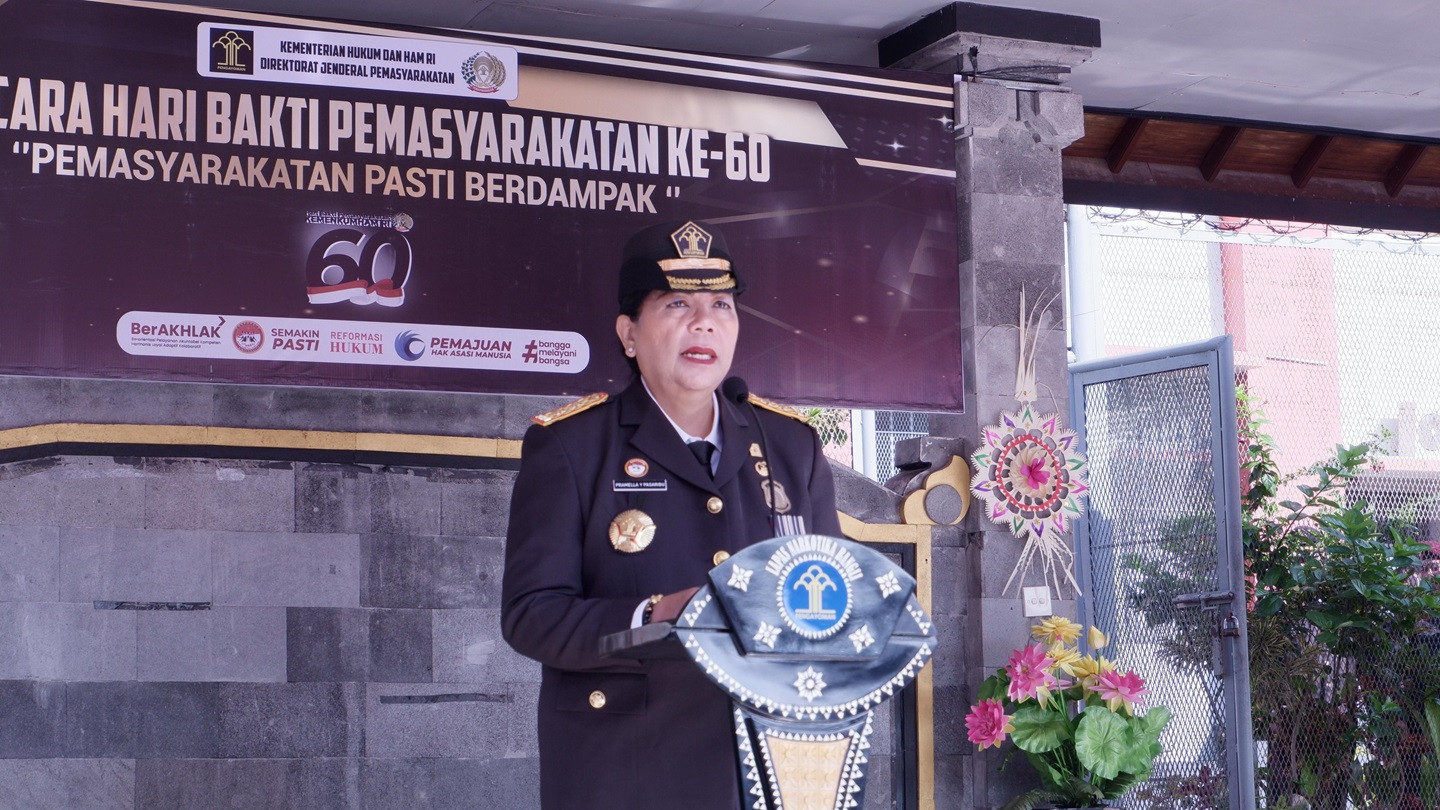 Puncak Peringatan Hari Bakti Pemasyarakatan ke-60, Menteri Yasonna Berpesan - JPNN.com Bali