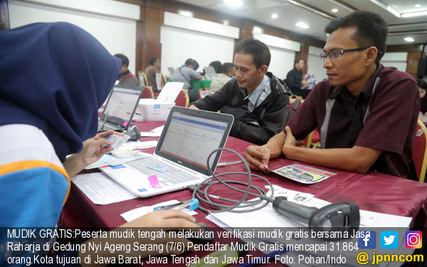 Warga Serang Serbu Pendaftaran Mudik Gratis - JPNN Foto