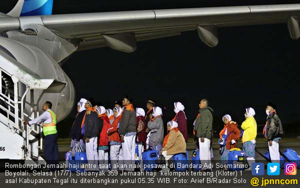 359 Jemaah Haji Asal Tegal Diberangkatkan - JPNN Foto