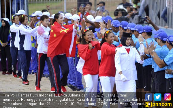 Tim Voli  Pantai  Putri  Indonesia Sumbang Perunggu JPNN Foto