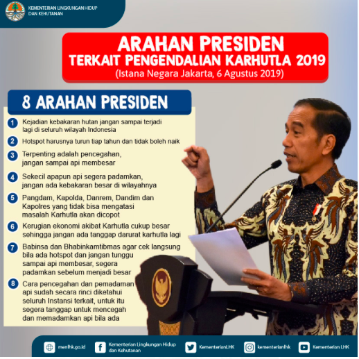 Infografis : Arahan Presiden Jokowi Terkait Pengendalian Karhutla