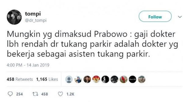 Gaji Dokter Dibilang Kecil, Ini Sindiran Tompi untuk Prabowo