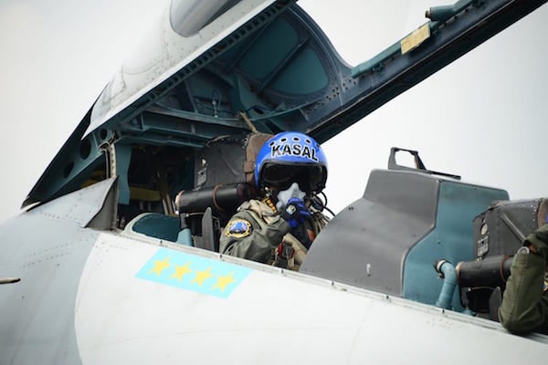 KSAL Ikut Terbang dengan Pesawat Tempur Sukhoi TNI AU