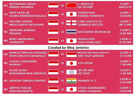 Jadwal 16 Besar Japan Open: Marcus/Kevin Ketemu Wahyu/Ade