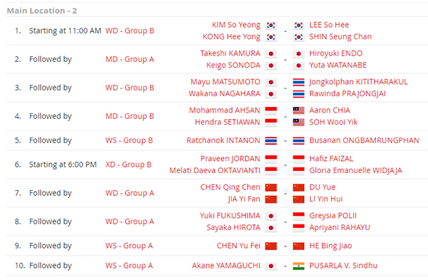 Jadwal BWF World Tour Finals 2019 Hari Pertama, Ada Derbi Indonesia