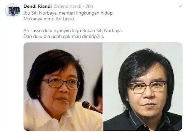 Viral Meme Mirip Menteri Siti, Ari Lasso Respons Begini