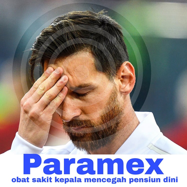 Piala Dunia 2018: Pusing, Lionel Messi Jadi Model Paramex