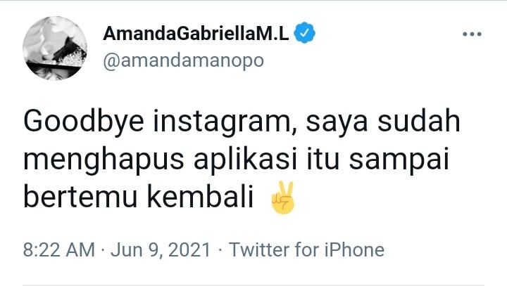 Amanda Manopo Pamit dari Medsos, Ada Apa?