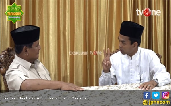 Berapa Suara Diraup Prabowo Setelah Ada Pernyataan Ustaz Abdul Somad?