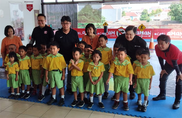 AHM Berikan Edukasi Berlalu Lintas Buat Puluhan Murid TK Yogyakarta