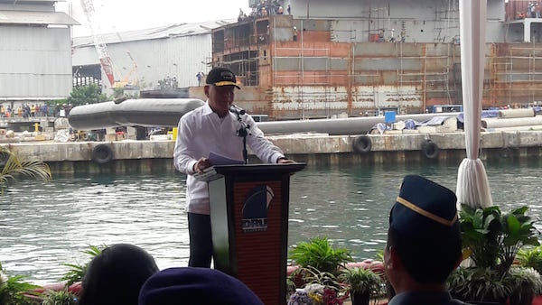 Menhan Meluncurkan Kapal Angkut Tank Kebanggaan TNI AL