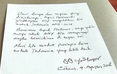 Surat Tulisan Tangan SBY soal Prabowo-AHY, Asli atau Hoaks? - JPNN.com  Mobile