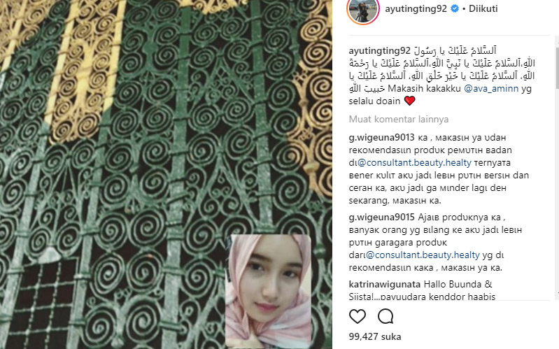 Unggah Foto Ini, Ayu Ting Ting Didoakan Segera Berhijab