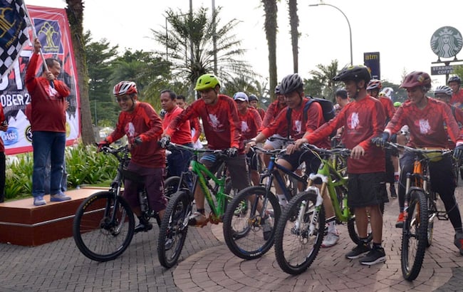 Jajaran Kemenkumham Bersilaturahmi di Jambore Sepeda HDKD 