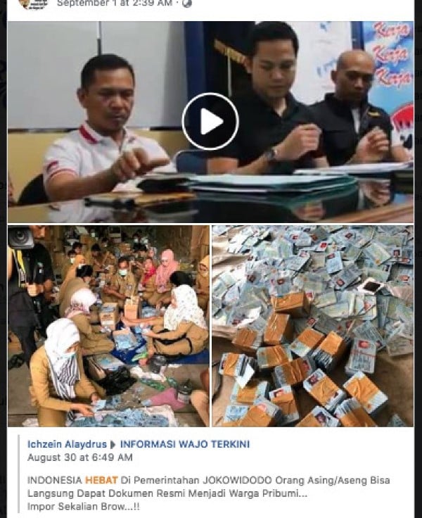 Foto Tumpukan e-KTP Dipakai untuk Memfitnah Jokowi 