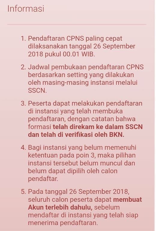 Pendaftaran CPNS 2018 Dimulai tapi Tidak Serentak