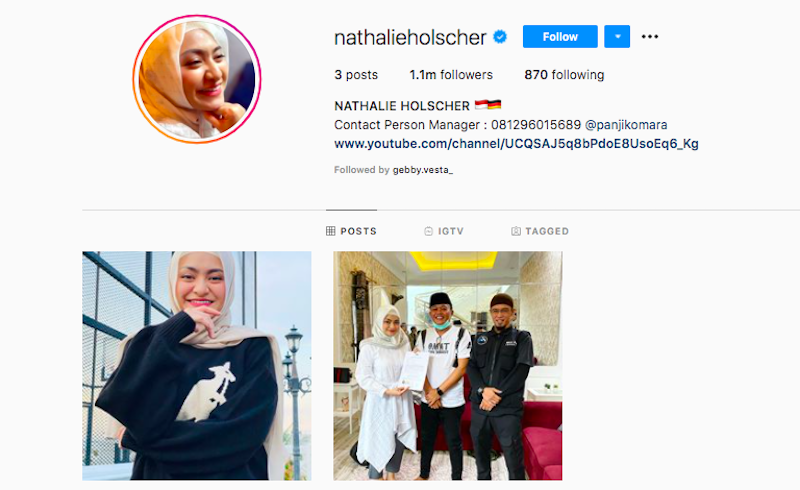 Nathalie Holscher Hapus Foto Lama di Instagram, Mulai Berhijab?