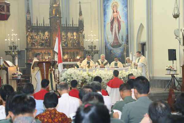 Umat Katolik TNI-Polri Gelar Misa Syukur HUT RI ke-73