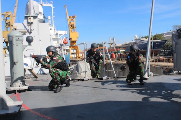 Jelang ke Lebanon, Satgas Maritim TNI Latihan Peran Tempur