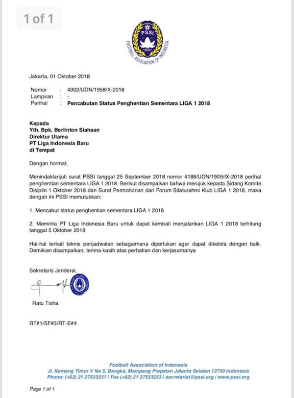 PSSI Kembali Gulirkan Liga 1, Begini Respon PSMS Medan