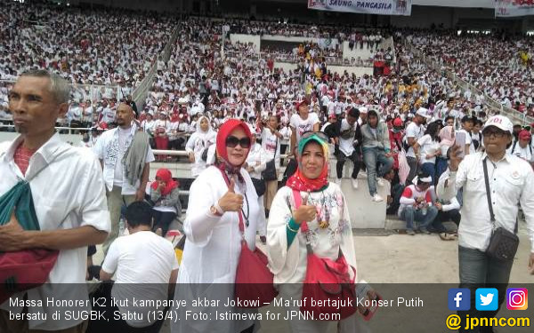Pimpinan Honorer K2 Terharu Saksikan Massa Kampanye Akbar Jokowi